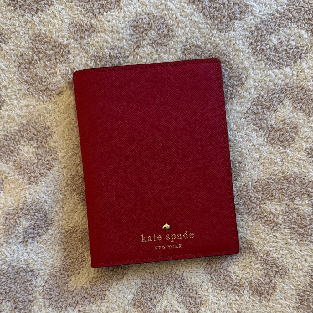 Kate Spade Red Leather Passport Holder